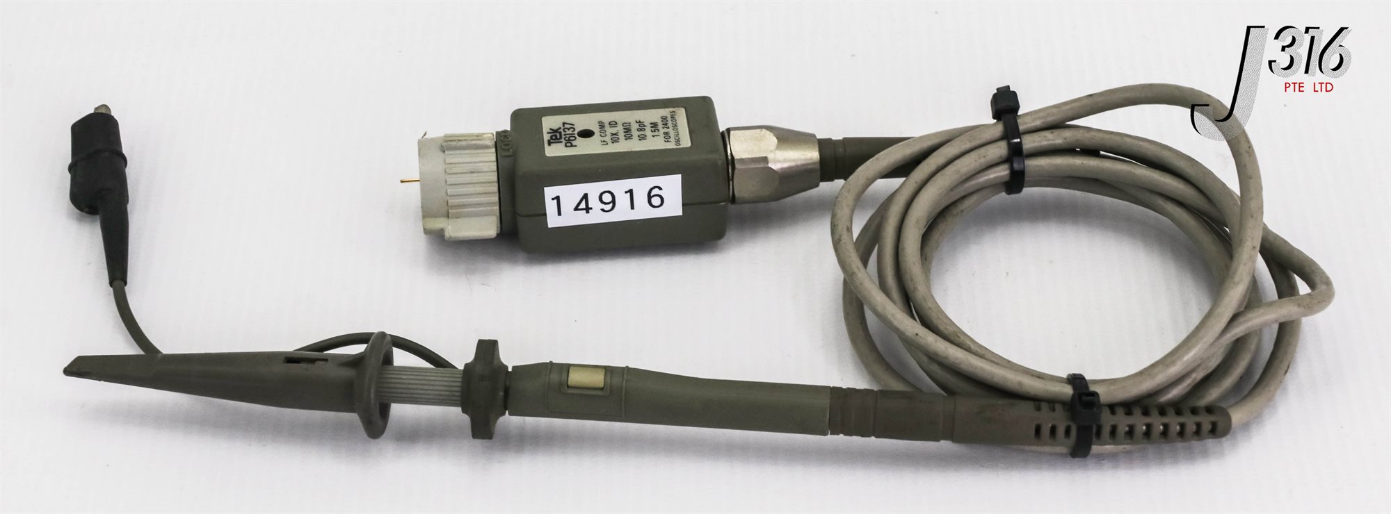 Tektronix P6137 400MHz 10x Oscilloscope Probe - Tested Working W/ Spring Hook Tip